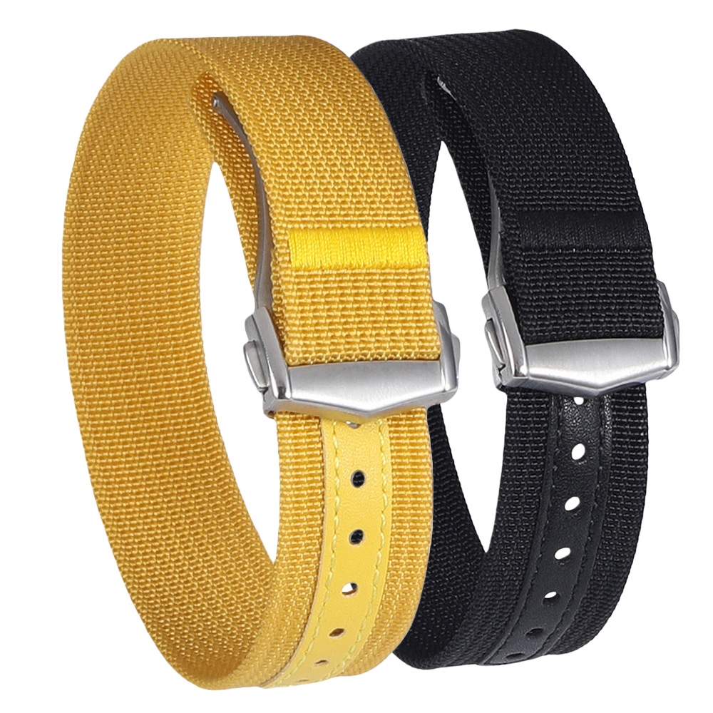 Suede Strap Watch - Tali Jam Tangan Nilon Gesper Lipat