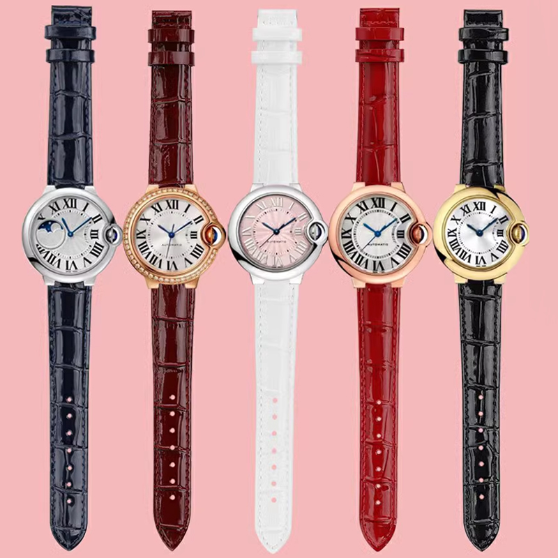 Gelang jam tangan kulit asli c - Cartier Watch Ballon Bleu ulasan dan harga